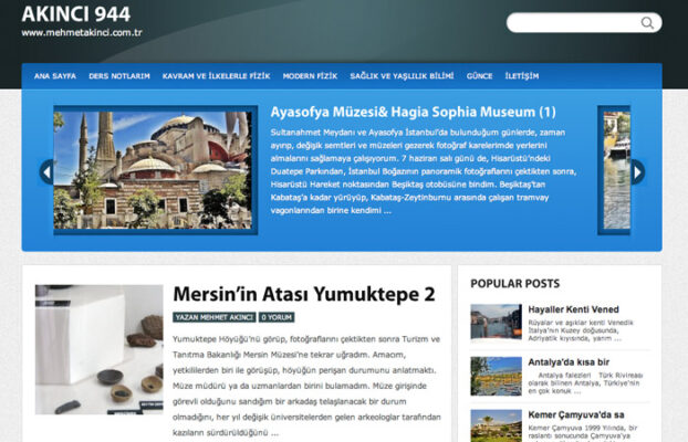 Kişisel Blog Web Sitesi Tasarımı